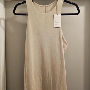 A New Day Women's Ribbed Tan Tank Top, Size Large NWT
